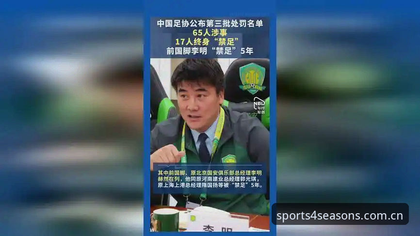中国足协第三批禁足名单出炉：17人终身禁足，48人重罚，5个关键点带你读懂这场风暴